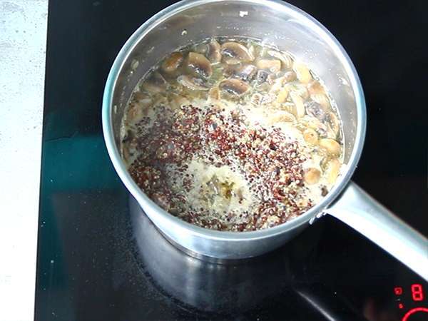 Rižota s kvinojo in gobami - Priprava korak 3