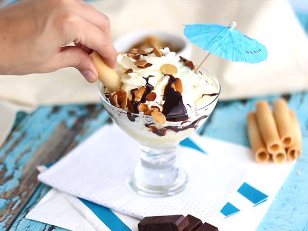 Dame blanche, enostaven sladoled, ki je izjemno gurmanski - Priprava korak 3