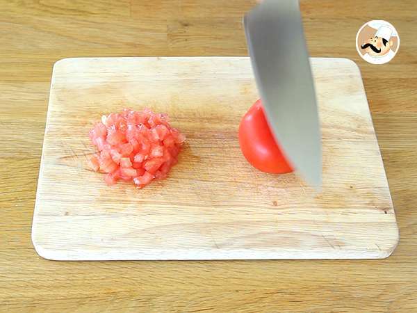 Tartare iz šunke, melone in paradižnika - Priprava korak 2