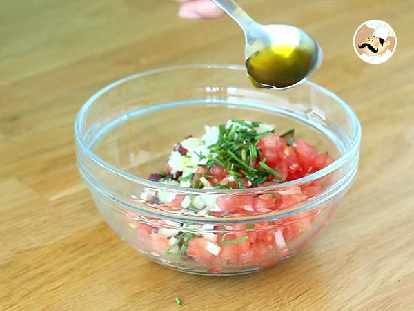 Tartare iz šunke, melone in paradižnika - Priprava korak 3