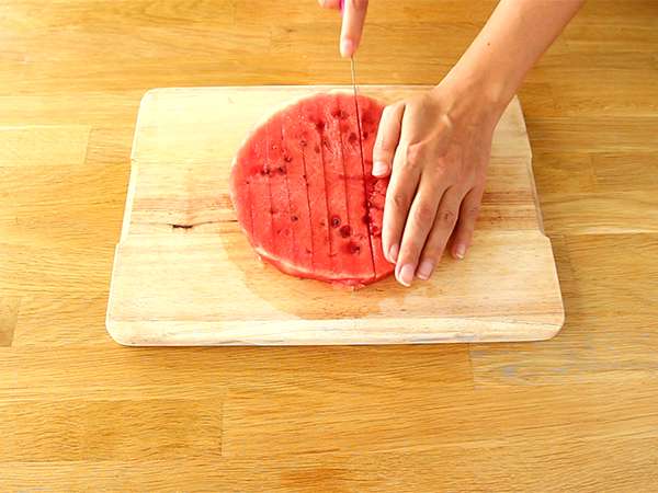 Sadna Rubikova kocka, oblikovalska sadna solata - Priprava korak 1