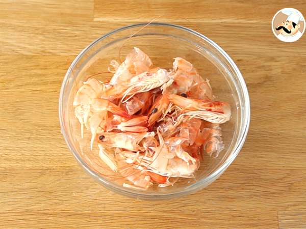 Fumet ali zaloga kozic - Priprava korak 1