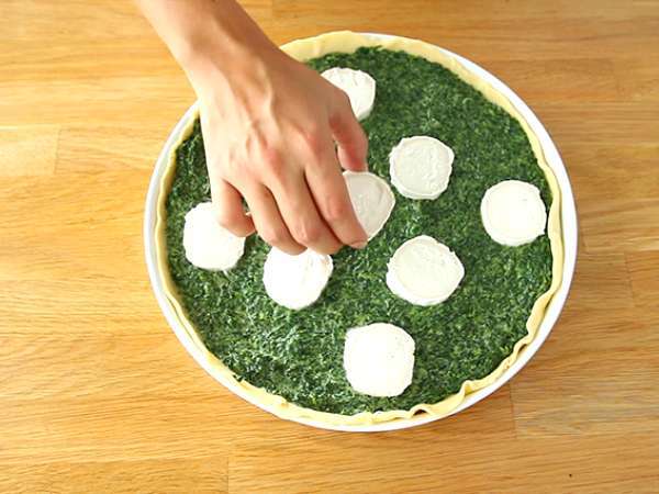 Kiš iz špinače in kozjega sira - Priprava korak 3