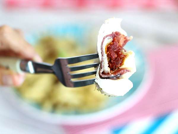 Piščančje balotine z mocarelo - Priprava korak 6