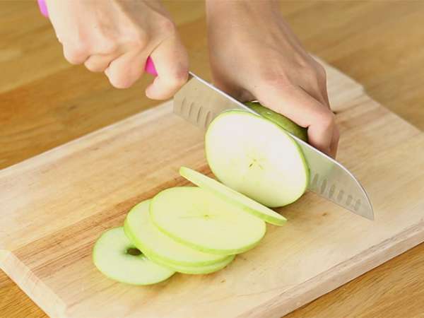 Lososov mille feuille z zelenim jabolkom - Priprava korak 1