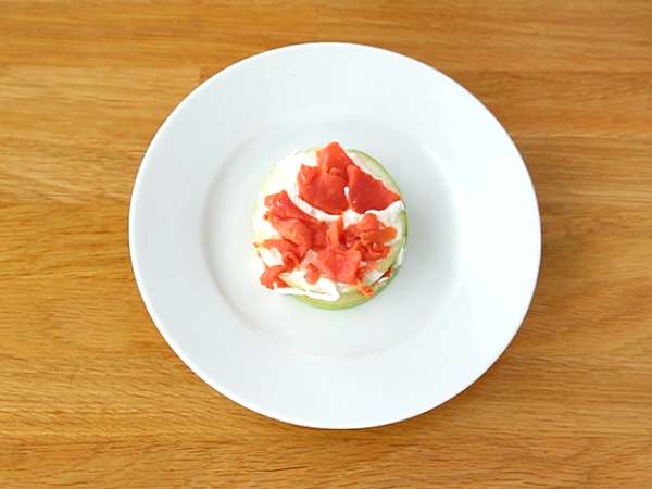 Lososov mille feuille z zelenim jabolkom - Priprava korak 4