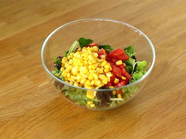 Solata Landaise s foie gras (solata Perigord) - Priprava korak 1