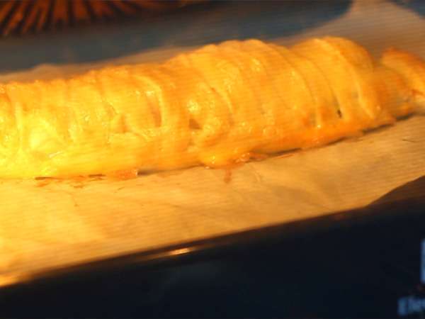 Riba v skorjici iz listnatega testa s špinačo in sirom mocarela - Priprava korak 5