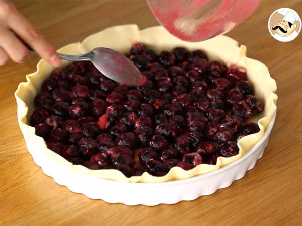 Torta iz listnatega testa s češnjami - Priprava korak 2