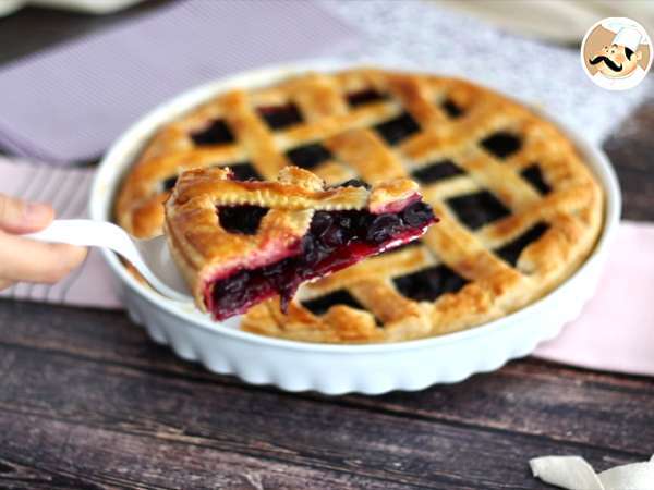 Torta iz listnatega testa s češnjami - Priprava korak 7