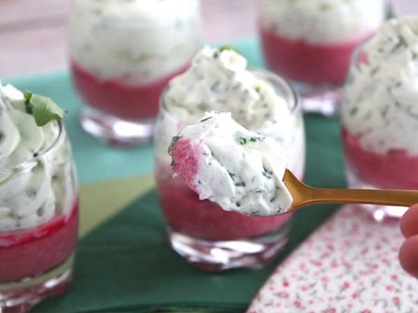 Verrines s peno rdeče pese in rakete - Priprava korak 7