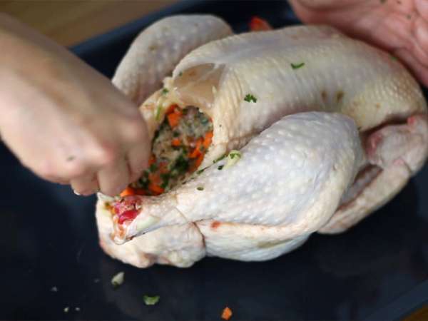 Tradicionalni kapun s kostanji - Priprava korak 2