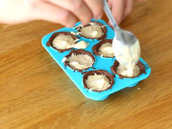 Kinder Schoko-Bons domače čokolade - Priprava korak 3