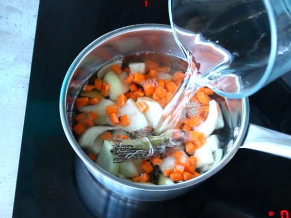 Posoljena leča - Priprava korak 2