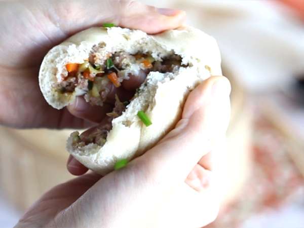 Banh Bao, majhne parne žemljice - Priprava korak 12