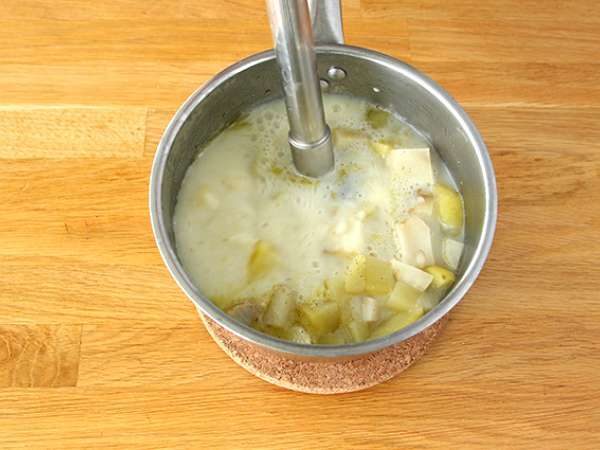 Juha iz topinamburja, krompirja in slanine - Priprava korak 3