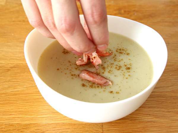 Juha iz topinamburja, krompirja in slanine - Priprava korak 4