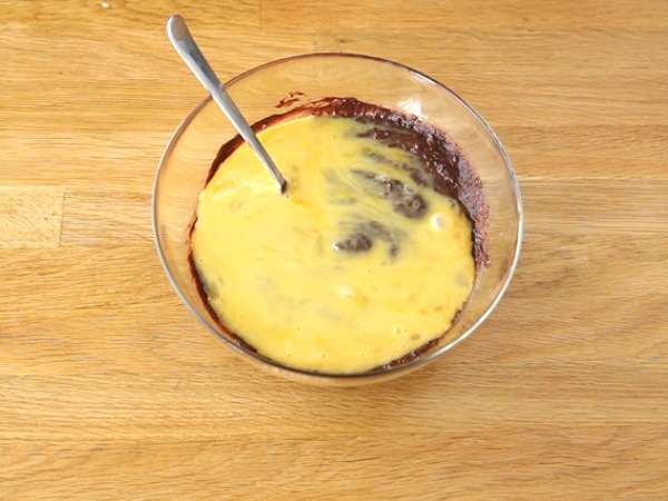 Fondant iz čokolade in rdečega fižola - Brez glutena / brez laktoze - Priprava korak 3