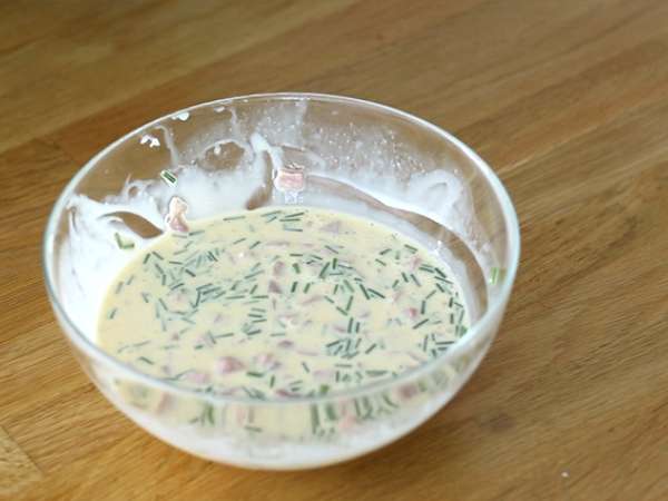 Jajčni in pršutni kvašeni kruh - Priprava korak 3