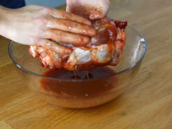 Vlečena svinjina po ameriško - Priprava korak 2