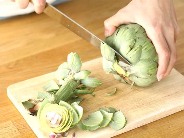 Pečene artičoke - Priprava korak 1