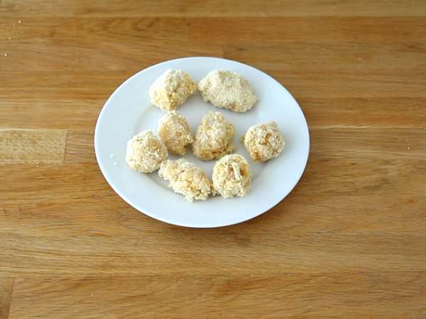 Kroketi iz listnatega testa s šunko in sirom - Priprava korak 3