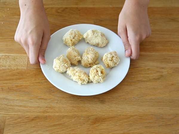 Kroketi iz listnatega testa s šunko in sirom - Priprava korak 4