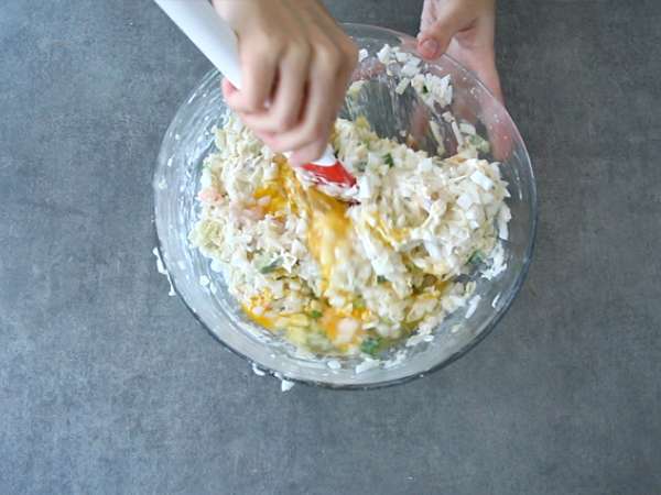 Okonomiyaki - japonska omleta - Priprava korak 3