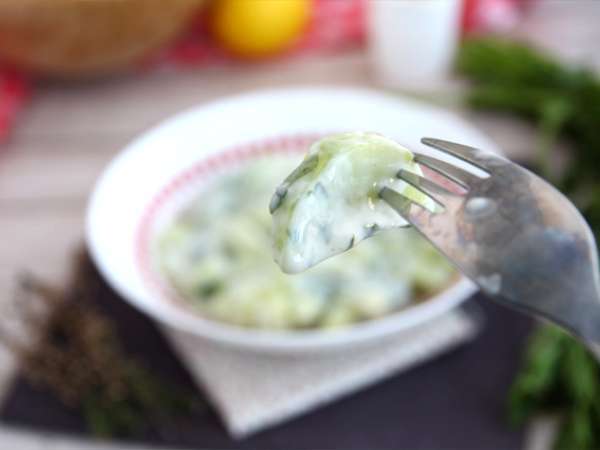 Kumare z jogurtovo omako - Priprava korak 4