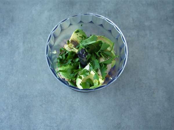 Avokadov humus - Priprava korak 1