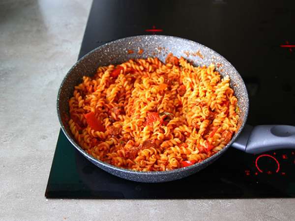 Testenine s chorizom - Priprava korak 5