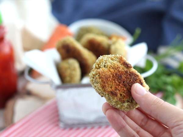 Piščančji kolački s korenčkovim grahom - Priprava korak 4