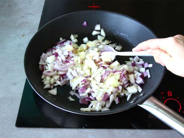 Švicarska blitva in nariban sir - Priprava korak 2