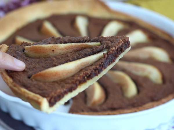 Hruškov in čokoladni tart - Priprava korak 4