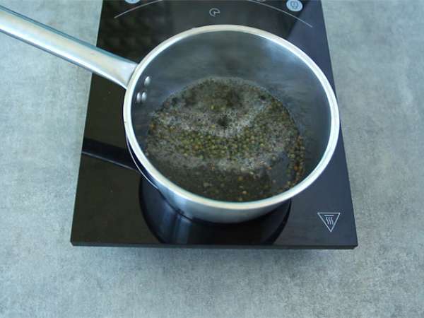 Solata iz leče in sladkega krompirja - Priprava korak 1