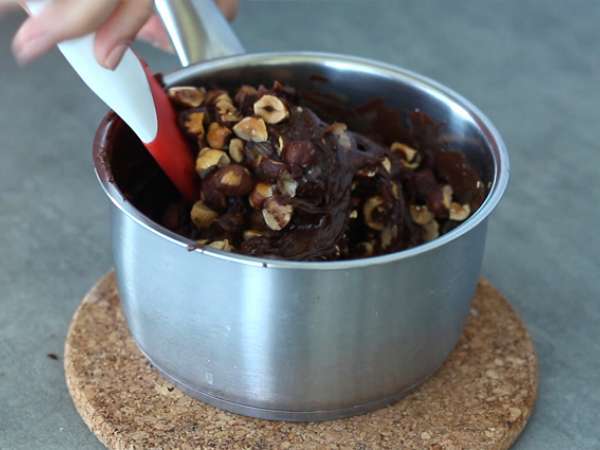 Fudge z lešniki - Čokolada in kvadrati z lešniki - Priprava korak 2