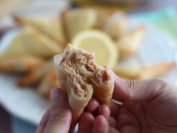 Samousse iz tune in paradižnika - Priprava korak 5