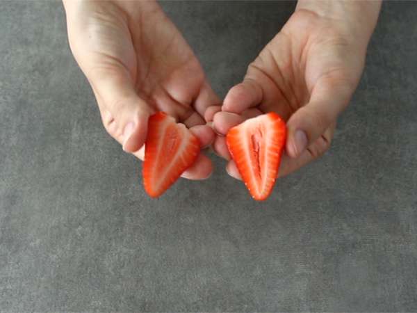 Malinov in jagodni koktajl - Priprava korak 1