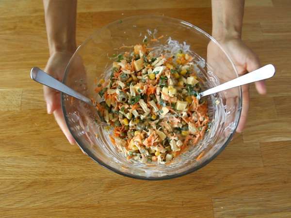 Salpicão - brazilska solata - Priprava korak 6