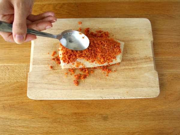 Trska v skorjici iz choriza - Priprava korak 2