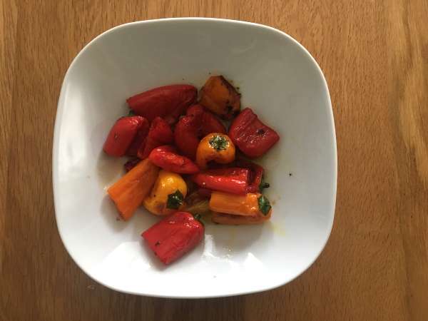 Paprike, polnjene z rikoto - Priprava korak 2