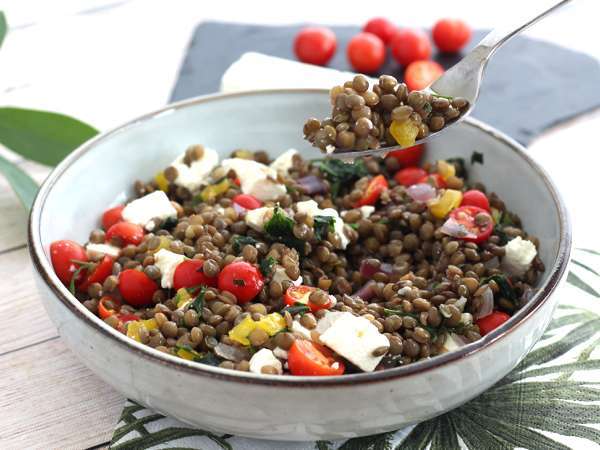 Solata iz leče s skuto - Priprava korak 3