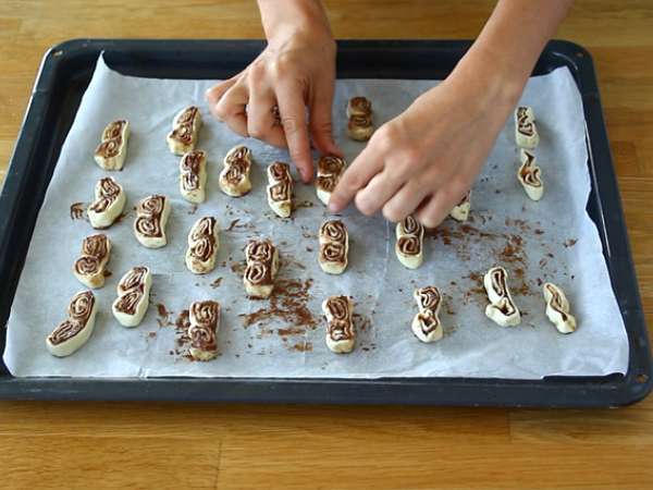 Palmiers iz listnatega testa - Priprava korak 4