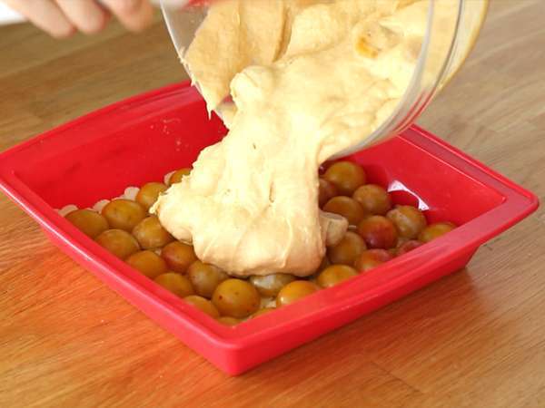 Mirabelle in mandljeva obrnjena torta - Priprava korak 5