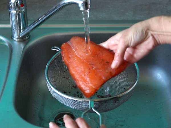 Gravlax, mariniran losos po švedsko - Priprava korak 4