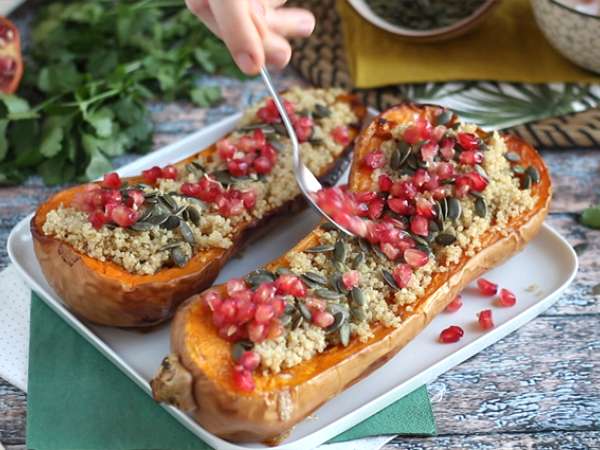 Motovilec, polnjen s kvinojo in granatnim jabolkom - Priprava korak 4