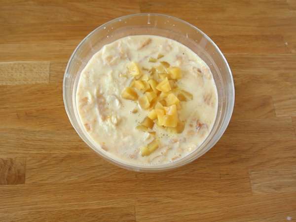 Jabolčni in karamelni puding s krofi - Priprava korak 5