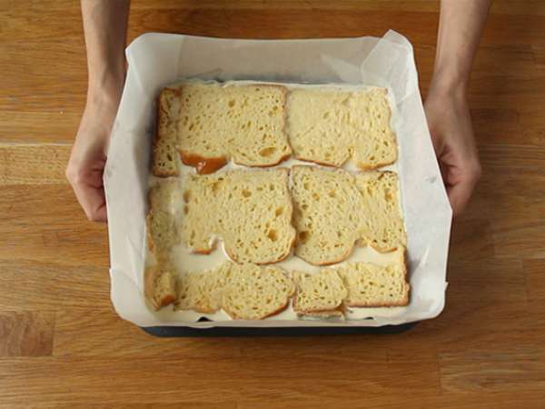 Cheesecake in francoski toast cheesecake bars (francoski toast cheesecake bars) - Priprava korak 6