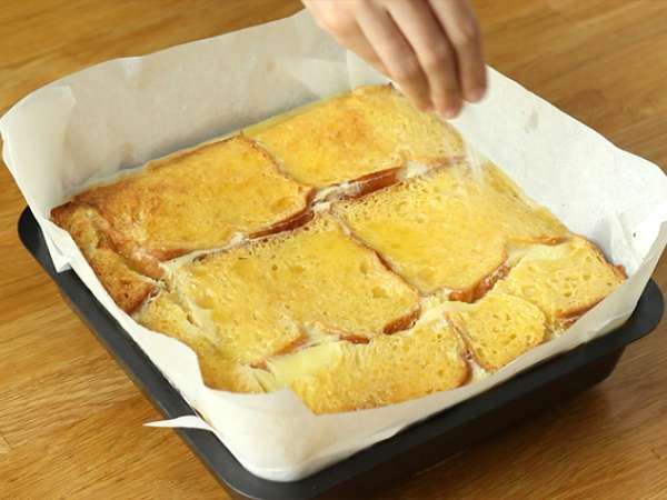 Cheesecake in francoski toast cheesecake bars (francoski toast cheesecake bars) - Priprava korak 7