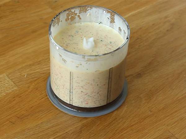 Terina iz svežega lososa in dimljenega lososa - Priprava korak 1